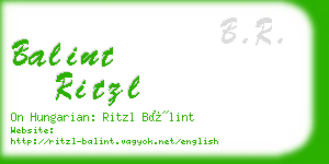 balint ritzl business card